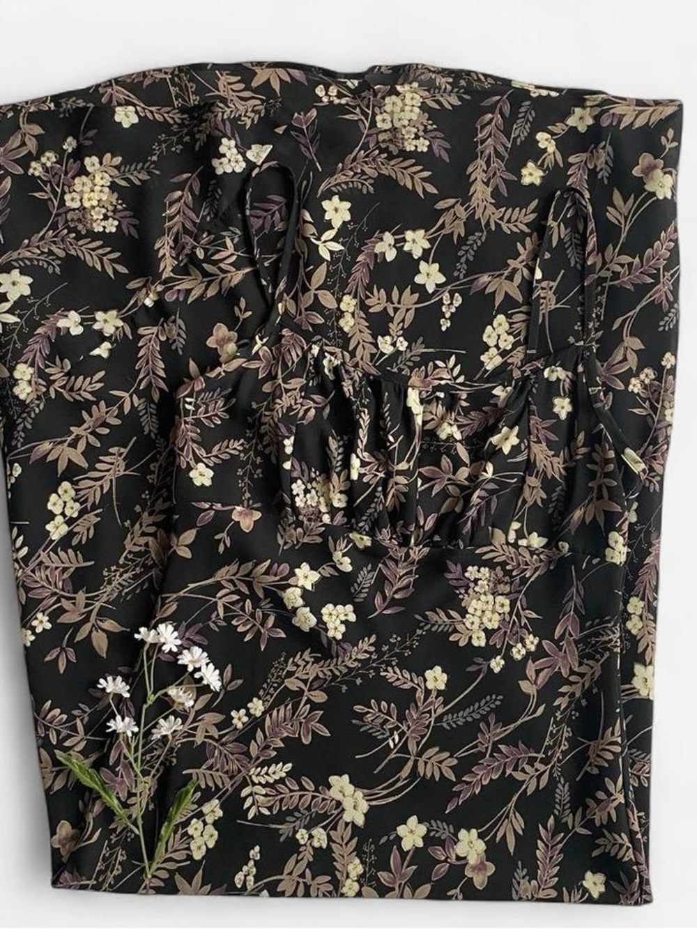 SOLDVintage 90s black floral milkmaid dressSOLD
